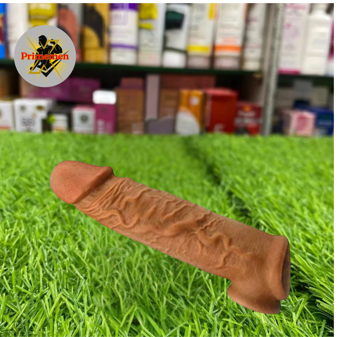 Silicon condom Extender Enhancer (Brown)