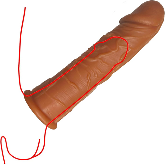 Silicone Penis Ring Enlarge Thicken Reusable Realistic Condom